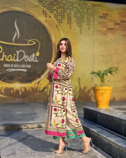 GUL BAHAAR CORD SET 2PC - Stylosefashion