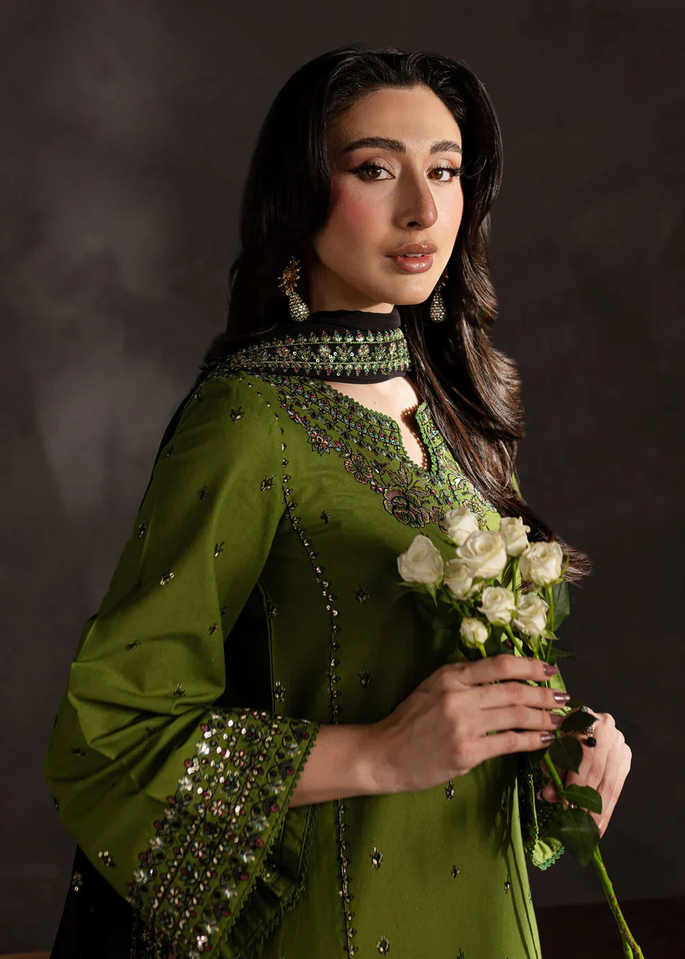 Ezzah Lawn Cotton 3 piece - Stylosefashion