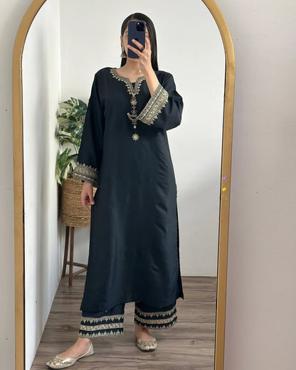 BLACK IRIS LONG LENGHT 2PC - Stylosefashion