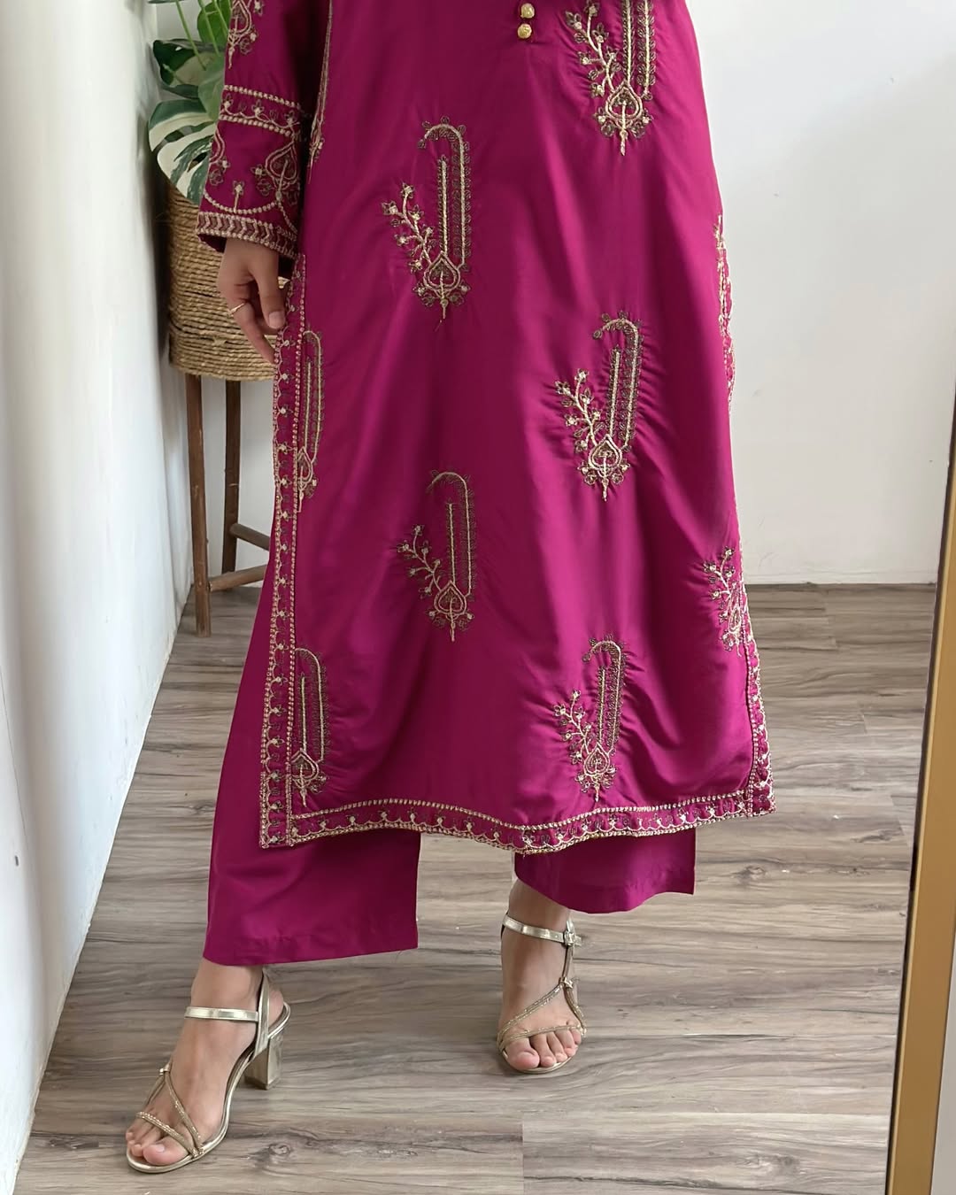 2 pc AMBER - Embroidered Co Ords - Stylosefashion