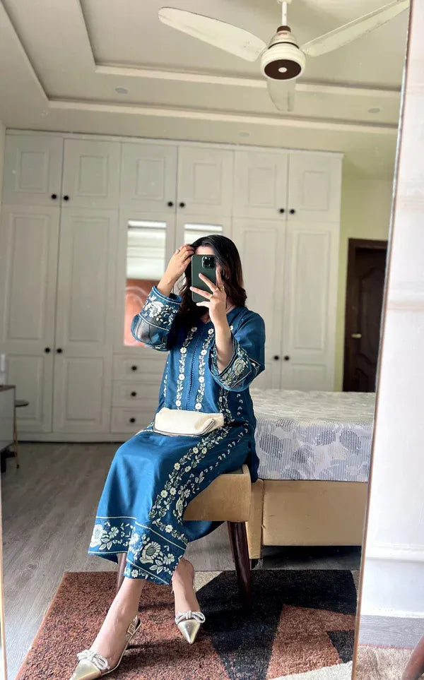 SEHAR ZINK EMB 2PC - Stylosefashion