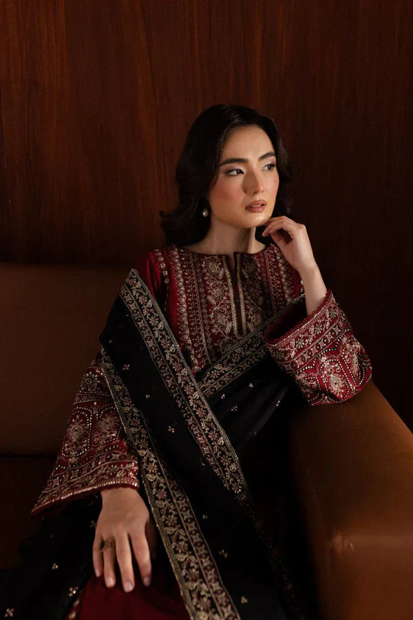 Lal pari Embroidered 3pc - Stylosefashion