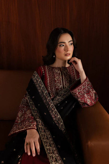 Lal pari Embroidered 3pc - Stylosefashion