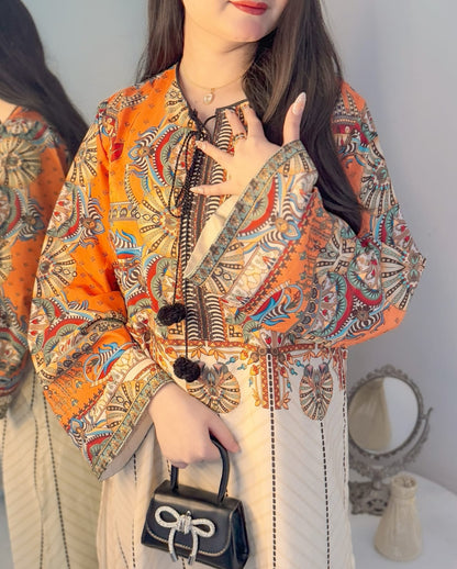 HIRA – Digital Print Stitched 2-Piece - Stylosefashion