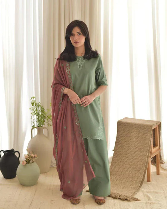 AIRA 3PC ( FARSHI SHALWAR ) - Stylosefashion