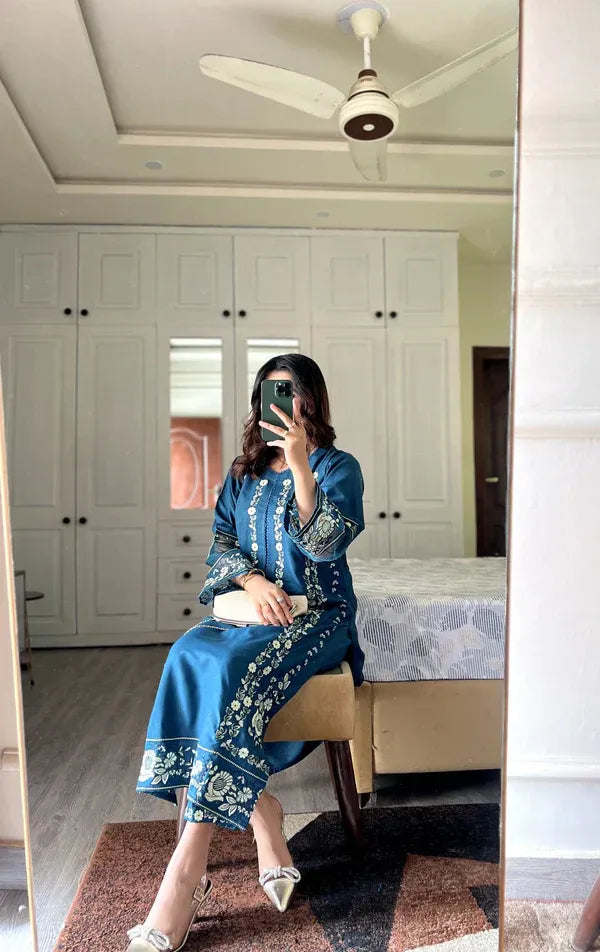SEHAR ZINK EMB 2PC - Stylosefashion