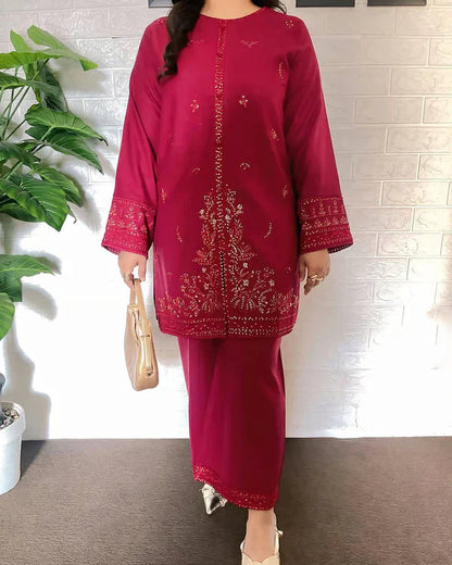 JENIFER EMB CO-ORD SET - Stylosefashion