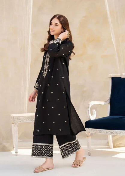 Black Gulab Embroidery 2pc - Stylosefashion