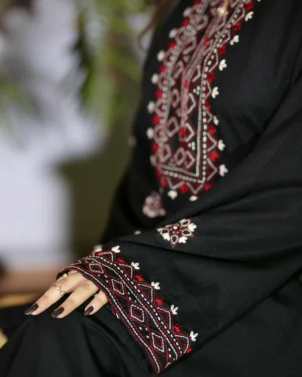 BLACK LUXE EMB 2Pc - Stylosefashion
