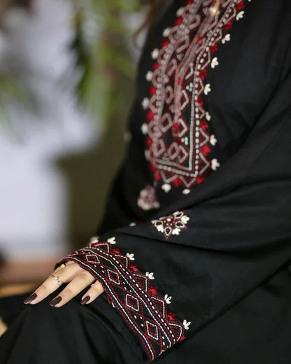BLACK LUXE EMB 2Pc - Stylosefashion