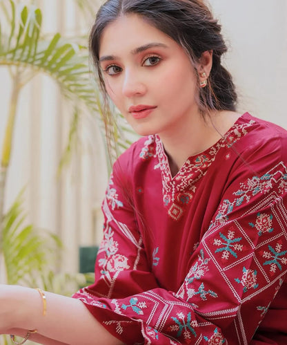 NISHA LAWN EMB CORD SETS ( FARSHI SHALWAR) - Stylosefashion
