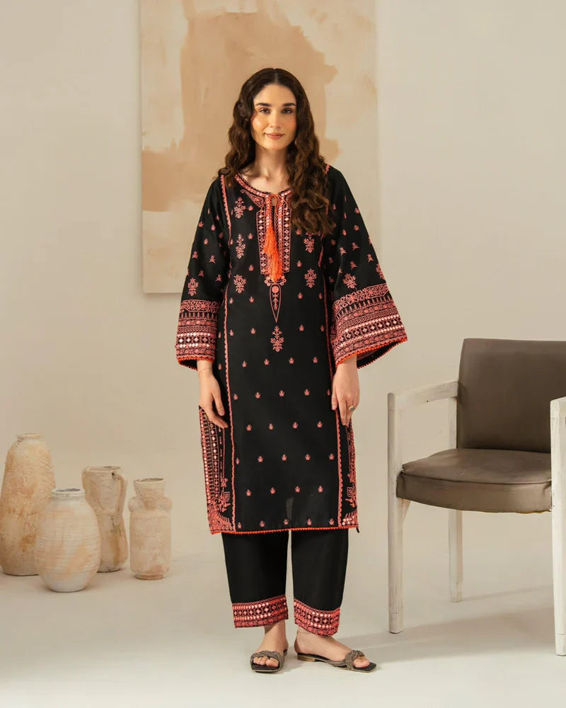 AJAL EMBROIDED 3PC - Stylosefashion