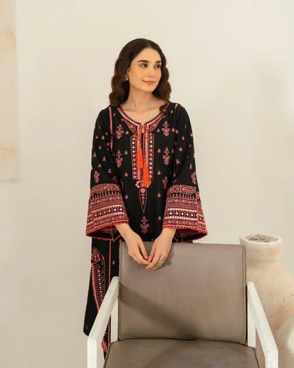 AJAL EMBROIDED 3PC - Stylosefashion