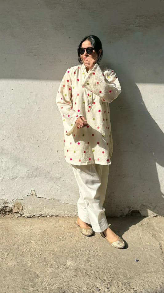 HEER EMB CORD SET ( FARSHI SHALWAR ) - Stylosefashion