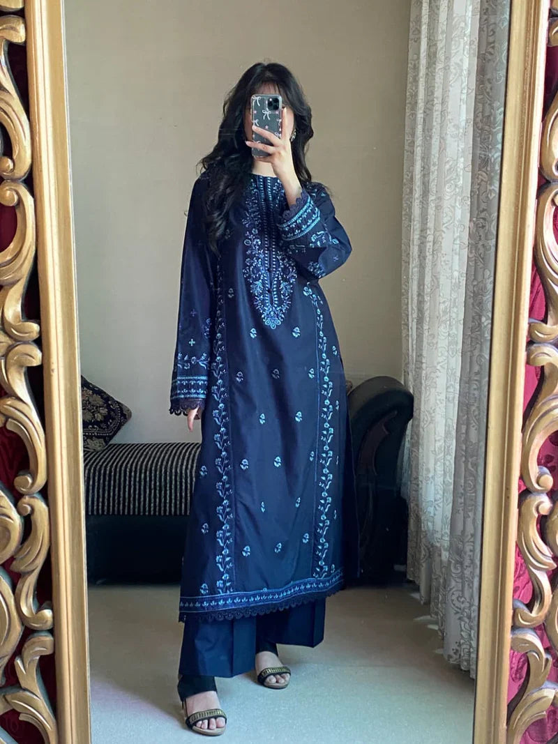 ZIMAL BLUE LAWN 2PC - Stylosefashion