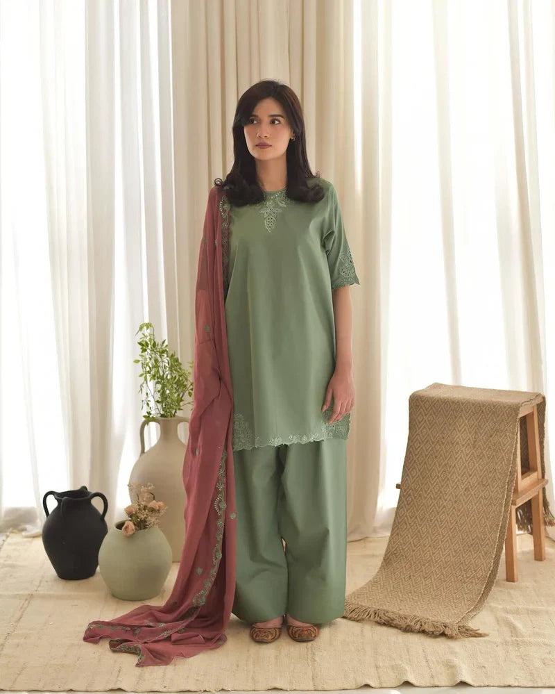 AIRA 3PC ( FARSHI SHALWAR ) - Stylosefashion