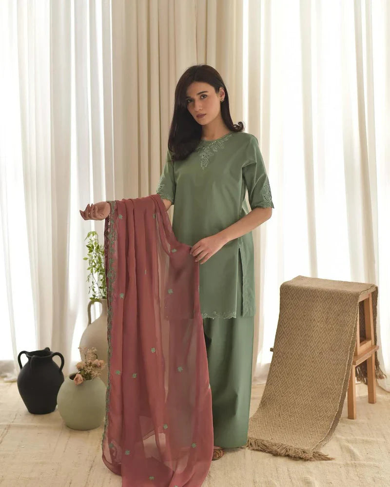 AIRA 3PC ( FARSHI SHALWAR ) - Stylosefashion